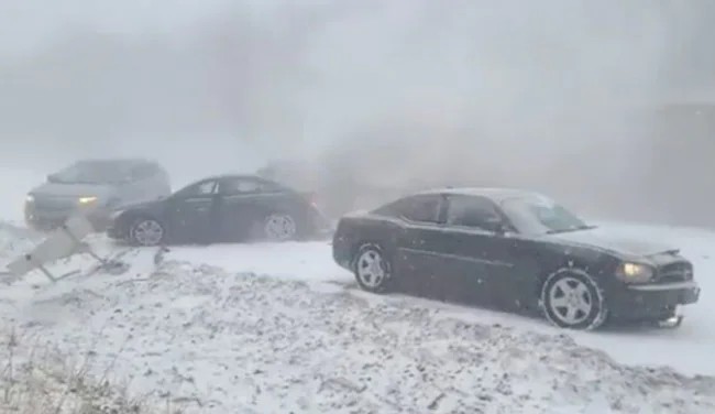 Terrifying Video Reveals Massive Pile-Up In United States In Snow Squall; 3 Dead
