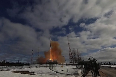 Russia releases video of intercontinental ballistic missile launch