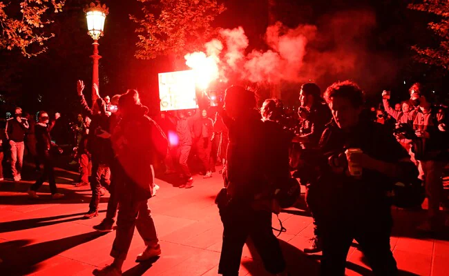 Objections In Paris After Emmanuel Macron's Election Win, Cops Usage Teargas