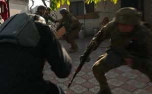 Selected by Russian fire in vital frontline village