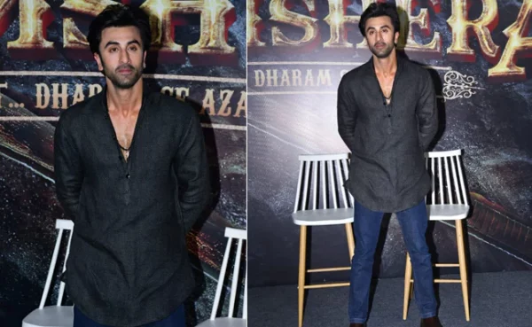 Ranbir Kapoor Aces Ethnic Cool In A Black Kurta And Blue Jeans For Shamshera