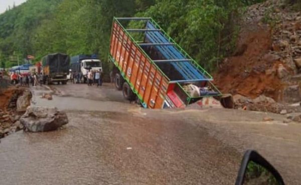 Part Of Key Highway NH06 In North East Collapses After Rain, Landslides