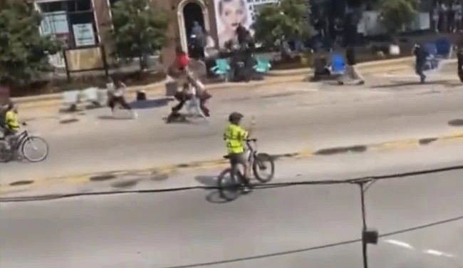 Video: People Run With Baby Strollers As Gunshots Are Fired At United States Parade
