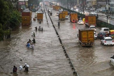 Rain Shuts Down Noida, Gurugram: WFH, Schools Closed; Roads As Streams