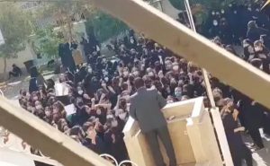 Video: “Get Lost,” Chant Iran Schoolgirls At Paramilitary Speaker