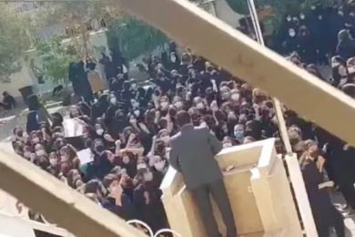 Video: "Get Lost," Chant Iran Schoolgirls At Paramilitary Speaker