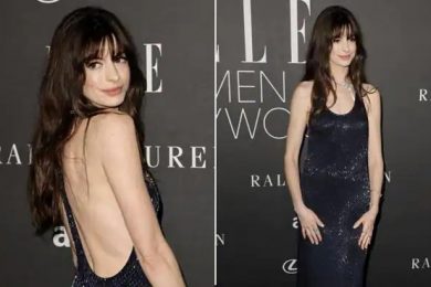 Anne Hathaway In A Slinky Backless Looks Good Enough To Make Miranda Priestly Proud