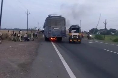 On Camera, Burning Man Under Bus, Cops Flee In Bihar Shocker