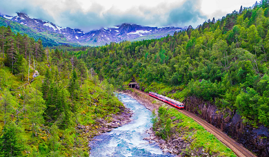 The highest rail route in northern Europe