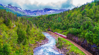 The highest rail route in northern Europe