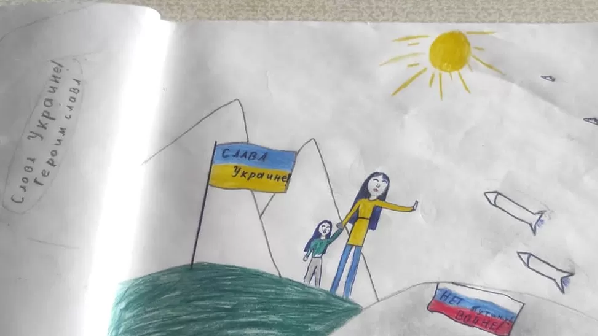 Ukraine war: How a Russian child's drawing sparked a police investigation
