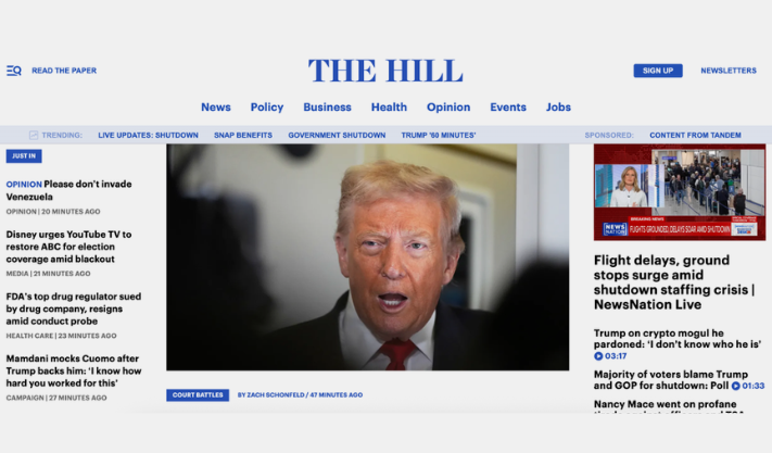 The Hill Sees Nearly 50% Traffic Increase During Government Shutdown