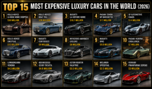 Top 15 Most Expensive Luxury Cars in the World